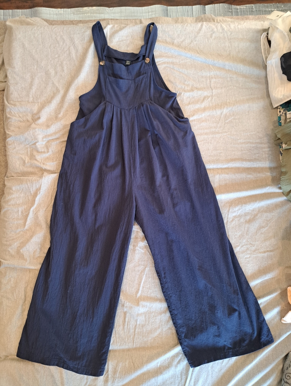 100% Cotton SHEIN Unity Solid Dual Pocket Overall Jumpsuit Without Tee Sz M